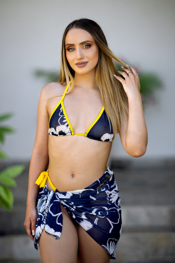 Floral Paradise Tropical Triangle Top