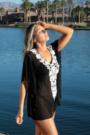 Sheer Mesh Poncho cover-up