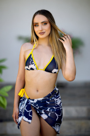 Floral Paradise Tropical Triangle Top