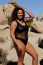 Plus size Cross Back Mesh Swimsuit in sizes 2-22