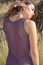 Fitted Tank in sheer Plum
