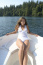 tankini swimsuit sheer white top