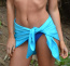 Turquoise Sarong with Royal Blue Cheeky Thong