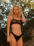 Seamless Mesh Black Bikini Swimsuit Top