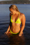 Neon Yellow Sheer Cannes bikini top